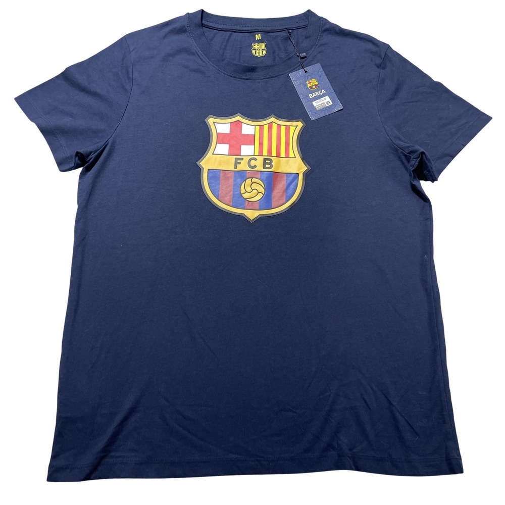 FC Barcelona Shirt Mens Medium Blue Soccer Graphic Tee 2024-25 Squad Barca